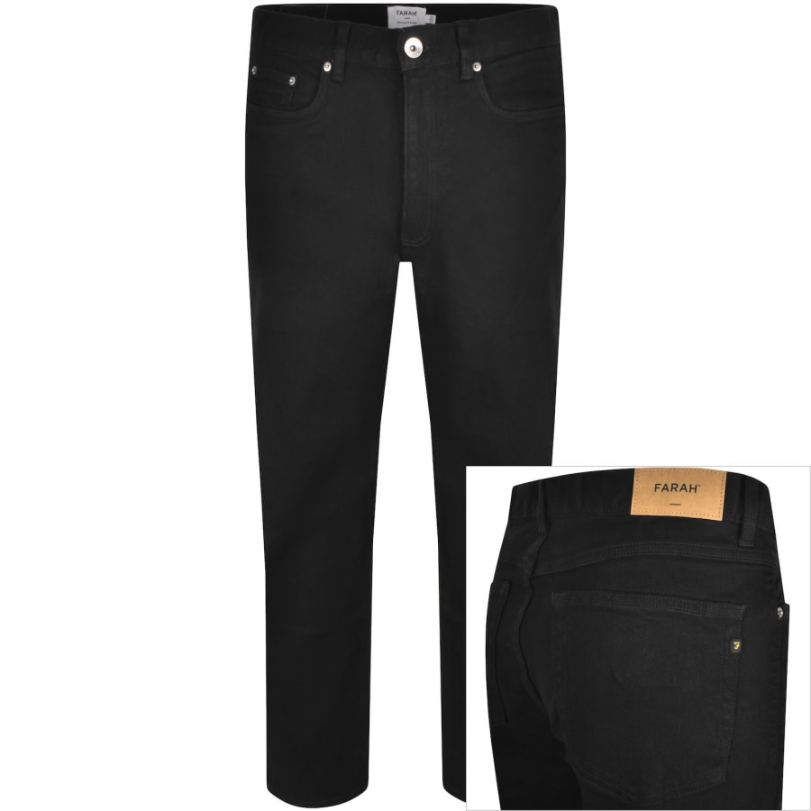 Farah Norwood Regular Fit Jeans Black | Mainline Menswear